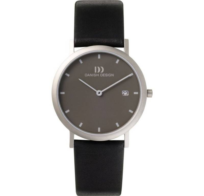Danish Design Titanuhr DANISH DESIGN Herren Armbanduhr ELBE IQ13Q272 grau D. 34 mm Lederband von Danish Design