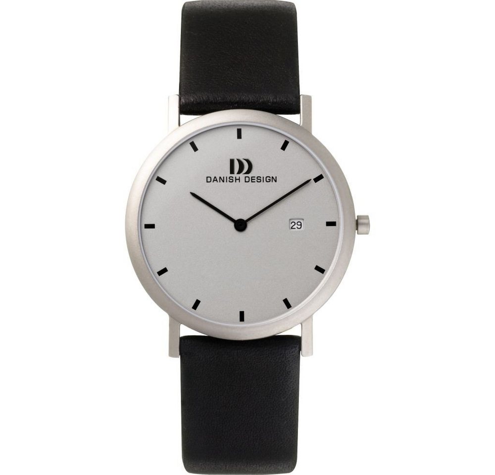 Danish Design Titanuhr DANISH DESIGN Herren Armbanduhr ELBE IQ19Q272 grau D. 34 mm Lederband von Danish Design