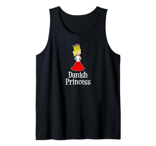 Dänische Prinzessin Süßes Mädchen Dänemark Märchen Tank Top von Danish Girl Heritage Cute Princess Design