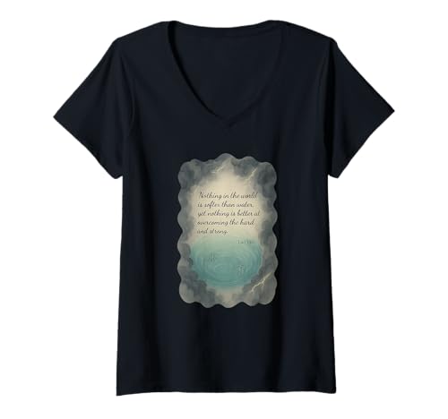 Damen Inner Peace Emotional Balance Tao Weisheit Sturm Metapher T-Shirt mit V-Ausschnitt Damen Inner Peace Emotional Balance Tao Weisheit Sturm Metapher T-Shirt mit V-Ausschnitt von DankDesigns