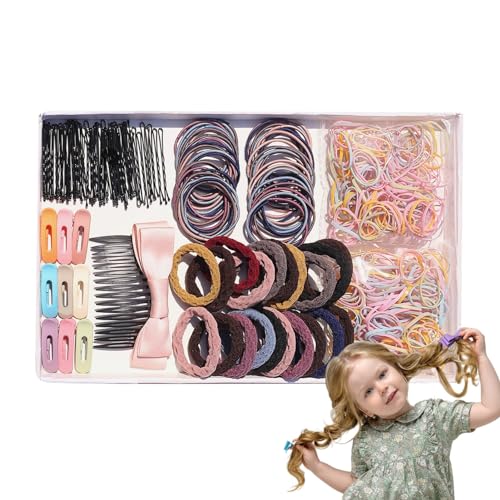 Dankek Haargummibänder-Set, süßes Haar-Accessoires-Set,Pferdeschwanzhalter Mehrfarbige Haarbänder - Mehrfarbige Haargummis, Mädchen-Haar-Accessoires-Set, buntes elastisches Haarbänder-Set für Party von Dankek