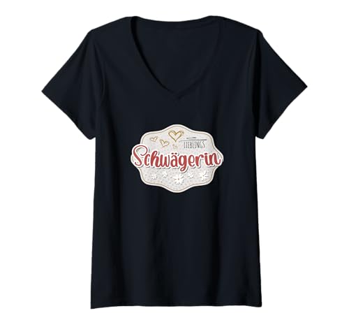 Damen Lieblingsschwägerin Danke Geburtstag Dankeschön Schwägerin T-Shirt mit V-Ausschnitt Damen Lieblingsschwägerin Danke Geburtstag Dankeschön Schwägerin T-Shirt mit V-Ausschnitt von Dankeschön Geschenke Schwägerin