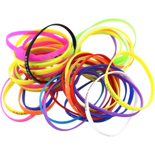 Danlai Motivationszitat Gummi Armbänder Farbige Inspirierende Silikonarmbänder Stretch Unisex Armbänder Für Frauen Männer Geschenke 20 Stücke von Danlai