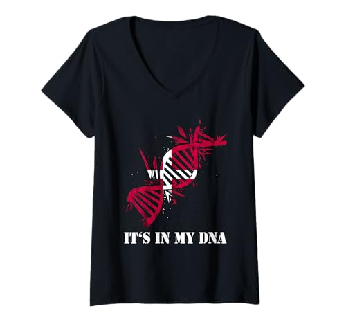 Damen Dänemark It's In My DNA Danish Pride Dänemark Flag Danes T-Shirt mit V-Ausschnitt Damen Dänemark It's In My DNA Danish Pride Dänemark Flag Danes T-Shirt mit V-Ausschnitt von Danmark Danish Flag Denmark Roots