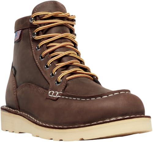 Danner Bull Run Moc Toe 15.2 cm Brown Gore-Tex Damenstiefel – wasserdicht, strapazierfähiges Leder, bequeme Passform, Outdoor- & Freizeitstil, Braun, Größe 7 M von Danner