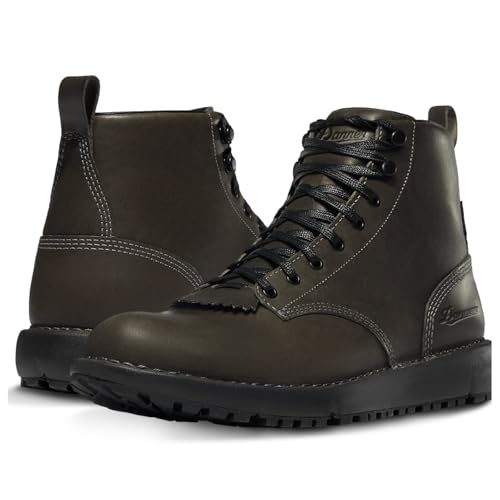 Danner Logger 917 wasserdichte Wanderstiefel für Herren, Vollnarbenleder mit atmungsaktiver Gore-Tex, Vibram SPE-Zwischensohle und 917 Traktions-Laufsohle, Anthrazit, Größe 43 von Danner