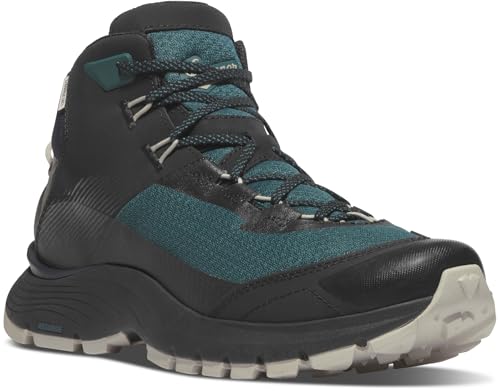 Danner Trail Junction Mid Herren-Wanderstiefel, trocken, wasserdichtes Futter und Resurge EVA-Zwischensohle mit niedriger Dichte, 10,2 cm, dunkles Blaugrün/Bimsgrau, Größe 43 von Danner