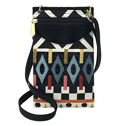 Danny K Damen Handtasche Wandteppich Crossbody Handy oder Reisepass börse Handmade in USA, (Bacuri), Small von Danny K.
