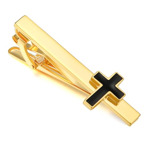 Dannyshi Krawattenklammern für Herren, klassische Krawattenklammer, Silber, Gold, Krawattennadel, Schmuckbox, Geschenk, Gold, 2.16IN Dannyshi Krawattenklammern für Herren, klassische Krawattenklammer, Silber, Gold, Krawattennadel, Schmuckbox, Geschenk, Gold, 2.16IN von Dannyshi