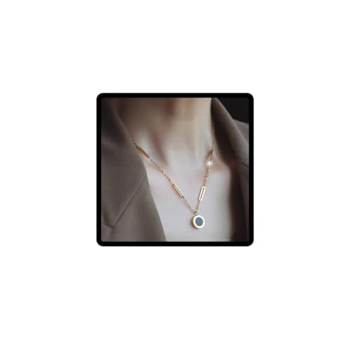 Danshinbow Layered Religiöse Cross Bar Choker Anhänger Halskette Kette Schlüsselbein Halsketten Einstellbarer Schmuck für Frauen und Mädchen (Gold2) von Danshinbow