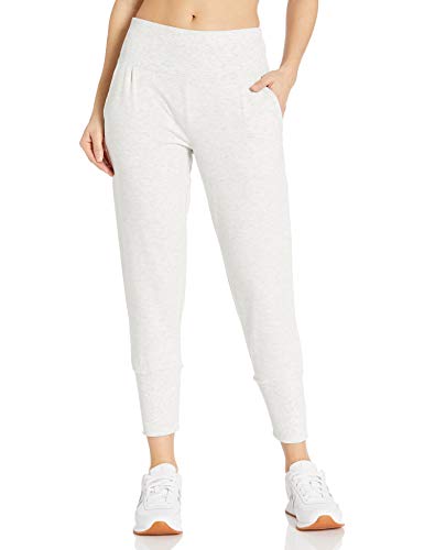 Danskin Damen Slim Tapered Jogger Lässige Hose, Haferflocken (Oatmeal), meliert, Groß von Danskin