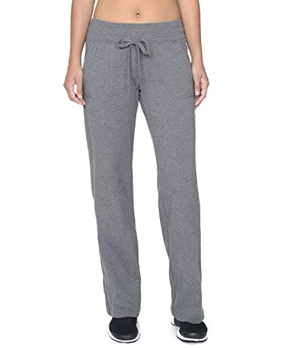 Danskin Damen-Sporthose mit Kordelzug, Charcoal Heather, 1X von Danskin