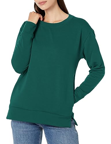 Danskin Damen geteiltem Saum Tunika-Shirt, Grün-Midnight Green, Medium von Danskin