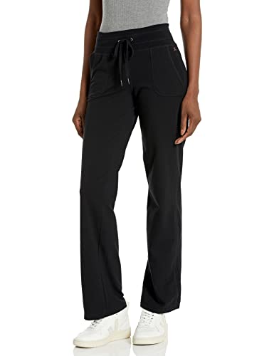 Danskin Damen Essentials Hose mit Kordelzug Trainingshose, Reichhaltiges Schwarz, X-Klein von Danskin
