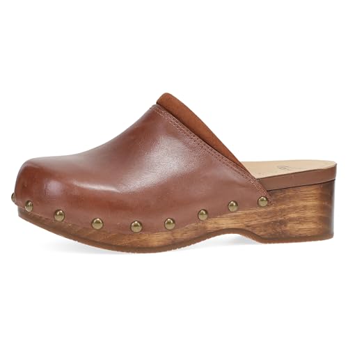 Dansko Andie Damen Handcrafted Mule Clogs - Artisan Holzsohle Slip-On Schuhe mit Memory Foam Einlegesohle - Made in Brasilien, Hellbraun, 11.5-12 von Dansko