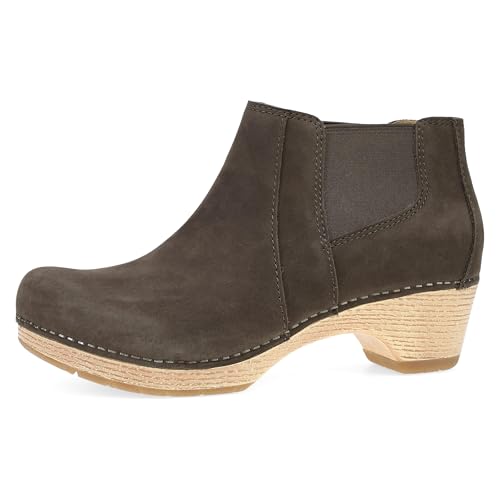 Dansko Chelsea Ankle Clog Boot Lane Bootie für Damen mit doppeltem Gore für einfaches Tragen und gepolsterten, energierückführenden Fußbetten, Pilz, 11.5-12 von Dansko