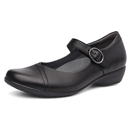 Dansko Damen Fawna Wide Mary Jane Flach, Schwarz, 41/41.5 EU Weit von Dansko