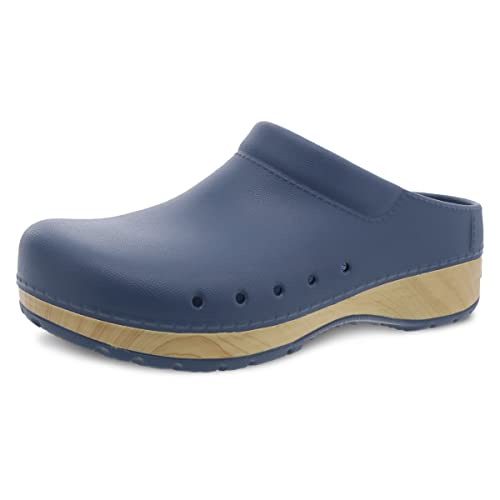 Dansko Damen Kane Slip On Mule - Leicht und Kissen Komfort mit abnehmbarem EVA-Fußbett und Fußgewölbeunterstützung, Blau (blau), 38.5/39 EU von Dansko