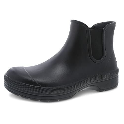 Dansko Damen Karmel Regenstiefel - Komfort, Fußgewölbeunterstützung, wasserdichter Stiefel zum Überziehen, Schwarz, 36.5/37 EU von Dansko