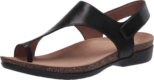 Dansko Damen Reece Sandale - Memory Cork Fußbett, Schwarz (schwarz), 39.5/40 EU von Dansko