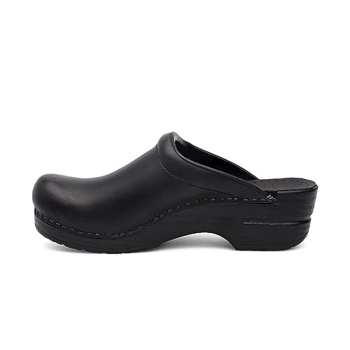 Dansko Damen Sonja Cabrio Leder Clog, Schwarz, 38 EU / 7.5-8 B(M) US, Schwarz (Schwarz Cabrio), 36.5/37 EU von Dansko