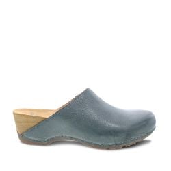 Dansko Jeans-leder Sabot Mit Beigem Keilabsatz von Dansko