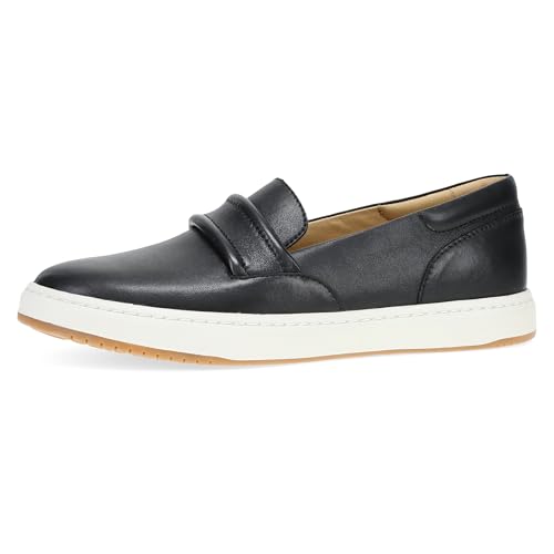 Dansko Josephine Leder-Loafer-Sneaker für Damen – leichter Alltagsschuh mit rutschfester Gummi-Außensohle, Schwarz, 10.5-11 von Dansko