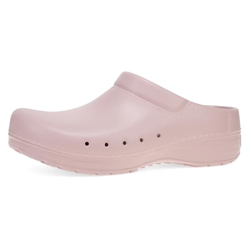 Dansko Kane Slip-On Pantoletten für Damen – leichter, gepolsterter Komfort und herausnehmbares EVA-Fußbett mit Fußgewölbeunterstützung – leicht zu reinigendes Obermaterial, Malvenfarben, 5.5-6 von Dansko
