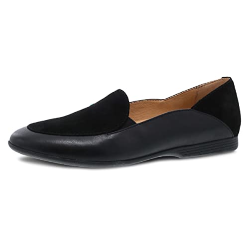 Dansko Lace Slip-On Loafer für Damen - Bequeme flache Schuhe mit Fußgewölbeunterstützung - Vielseitiges lässiges bis elegantes Schuhwerk - leichte Gummi-Außensohle, Schwarz, 5.5-6 von Dansko