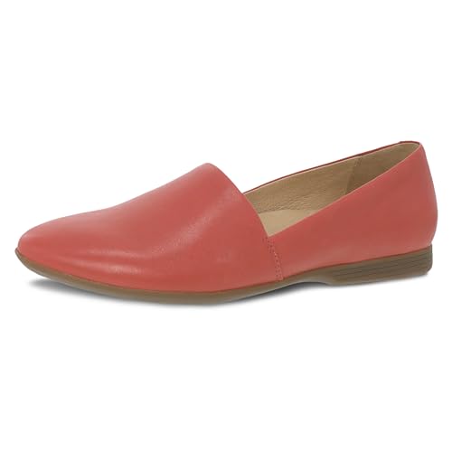 Dansko Larisa Slip-On Flats für Damen – bequeme flache Schuhe mit Fußgewölbeunterstützung – vielseitiges lässiges bis elegantes Schuhwerk – leichte Gummi-Außensohle, Mohnblume/Ausflug, einfarbig von Dansko