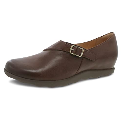 Dansko Marisa Oxford Flat Damen Komfortschuhe, Fußgewölbeunterstützung, verstellbar, braun, 39.5/40 EU von Dansko