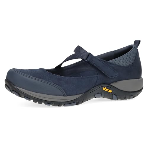 Dansko Primrose Wasserdichte Outdoor-Sneaker Mary Jane für Damen – Bequeme, atmungsaktive Wanderschuhe mit Fußgewölbeunterstützung – rutschfeste Gummi-Außensohle, Marineblau, 7.5-8 von Dansko