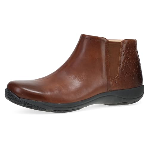 Dansko Sherry Damen-Stiefelette – Innenstiefel mit Reißverschluss und gepolstertem Obermaterial und Fußgewölbeunterstützung, rutschfest, Zimt, 7.5-8 von Dansko