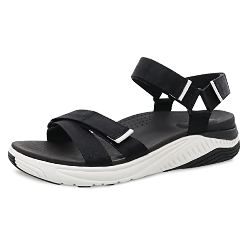 Dansko Women's Racquel Black Sport Sandals 7.5-8 M US - added support and comfort von Dansko