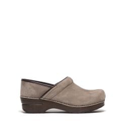 Taupe Nubukleder Clogs Klassiker Von Dansko von Dansko