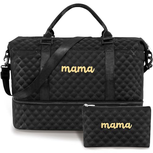 Dansydaisy Reisetasche mit Schuhfach, Krankenhaustasche für Damen, Arbeit, Lieferung, Handgepäck, Wochenender, Fitnessstudio, Handtasche, Geschenk, Schwarz, Mama Dansydaisy Reisetasche mit Schuhfach, Krankenhaustasche für Damen, Arbeit, Lieferung, Handgepäck, Wochenender, Fitnessstudio, Handtasche, Geschenk, Schwarz, Mama von Dansydaisy