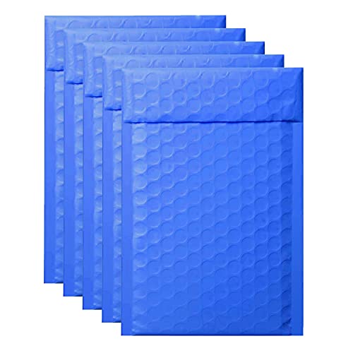 Dantazz 5 Stück Luftpolstertaschen 17×23+4cm Mehrzweck Versandtaschen mit Selbstklebende Luftpolsterfolie Taschen Poly Bubble Mailers Self Seal Gepolsterte Umschläge Gefüttert Mailer (Blau) von Dantazz