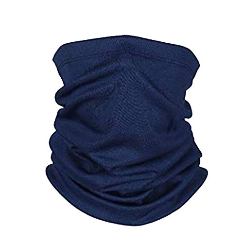 Dantazz Einfarbig Nahtlose Bandanas Multifunktionstuch Schal - Elastiche Multifunktion Stirnband Gaiter Balaclava Gesichtsmaske Kopfbedeckung UV Residenz (Marine) von Dantazz