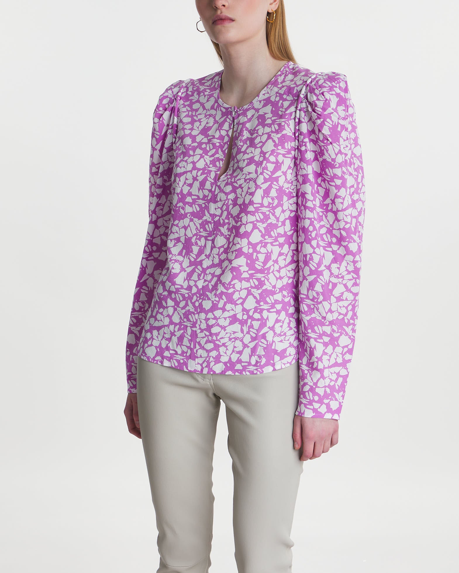 Dante6 Blouse D6Kori Printed Pink von Dante6