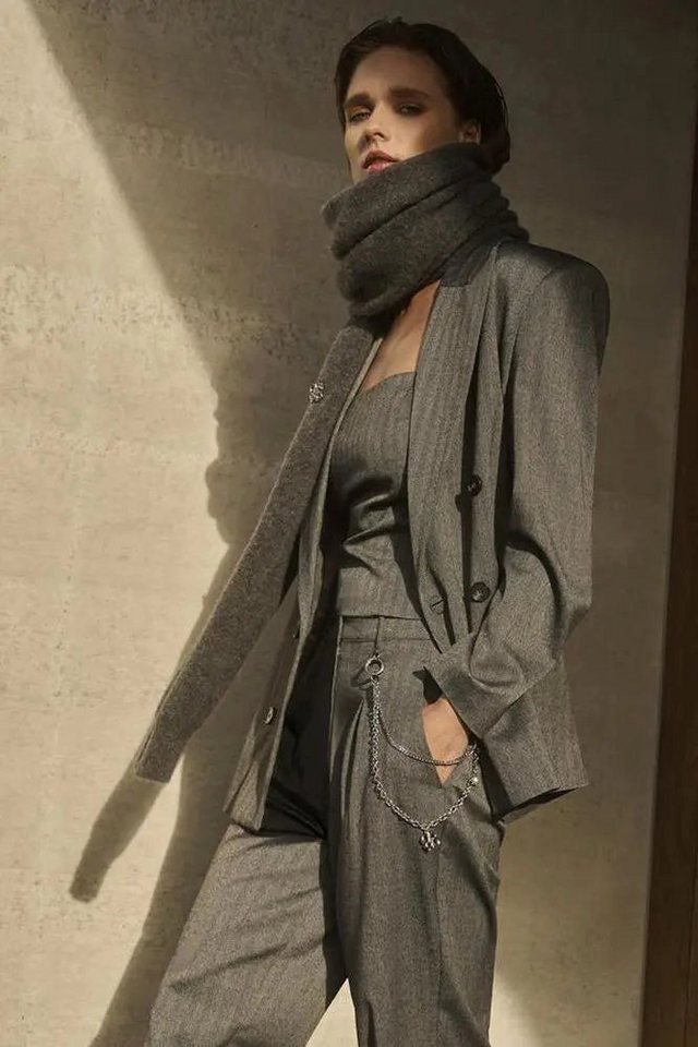 Dante6 Bundfaltenhose Klassiche Hose mit Fischgrätmuster von Dante6