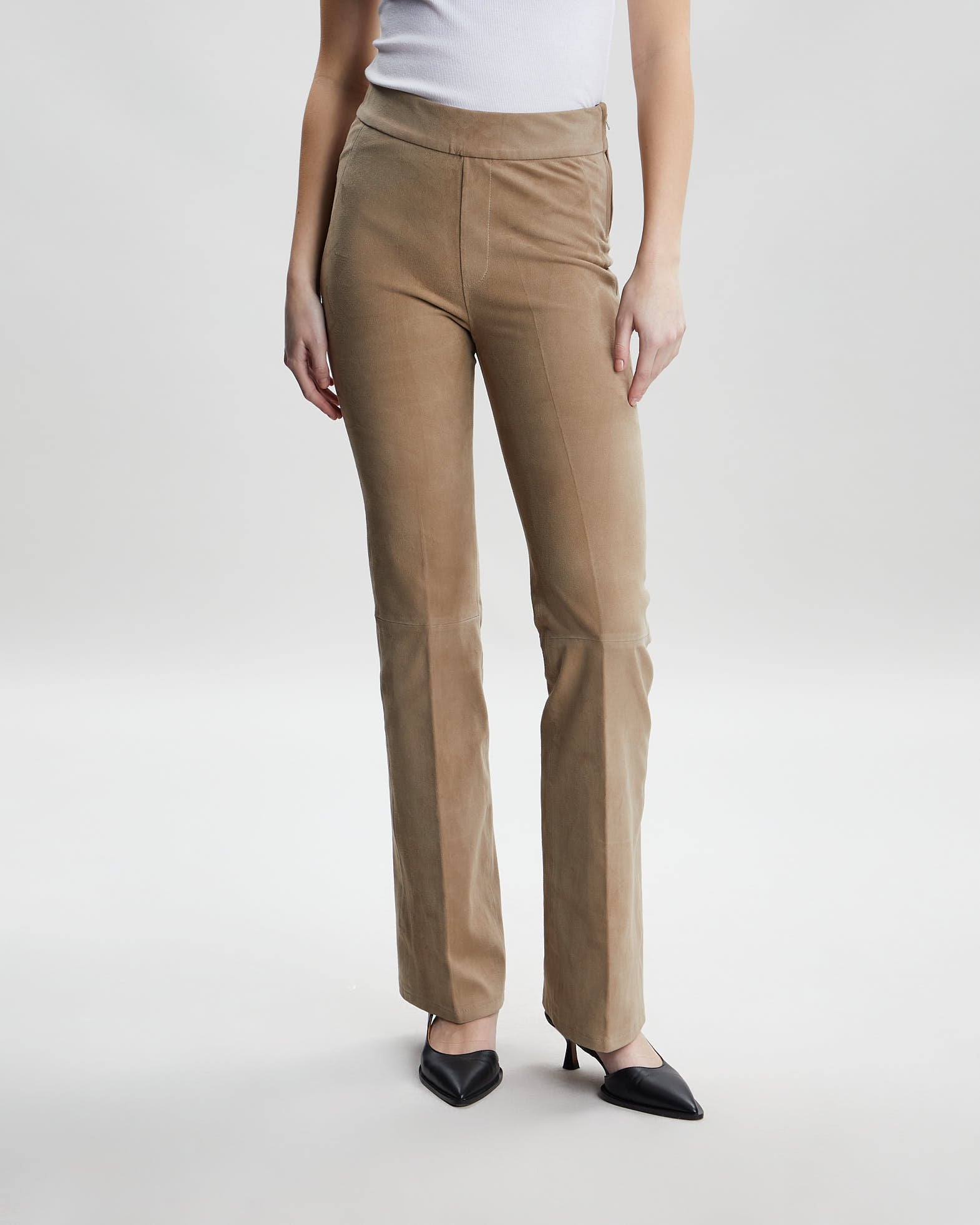 Dante6 Trousers D6Dollman Suede Flared Sand von Dante6