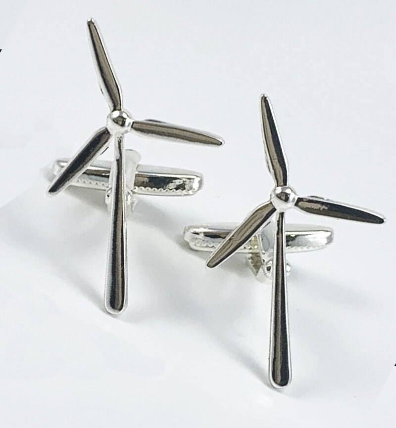 Manschettenknöpfe Für Männer, Windkraftanlage Manschettenknöpfe, Geschenk Erneuerbare Energien, Umweltfreundliche Den Bräutigam von DanubeDiamonds