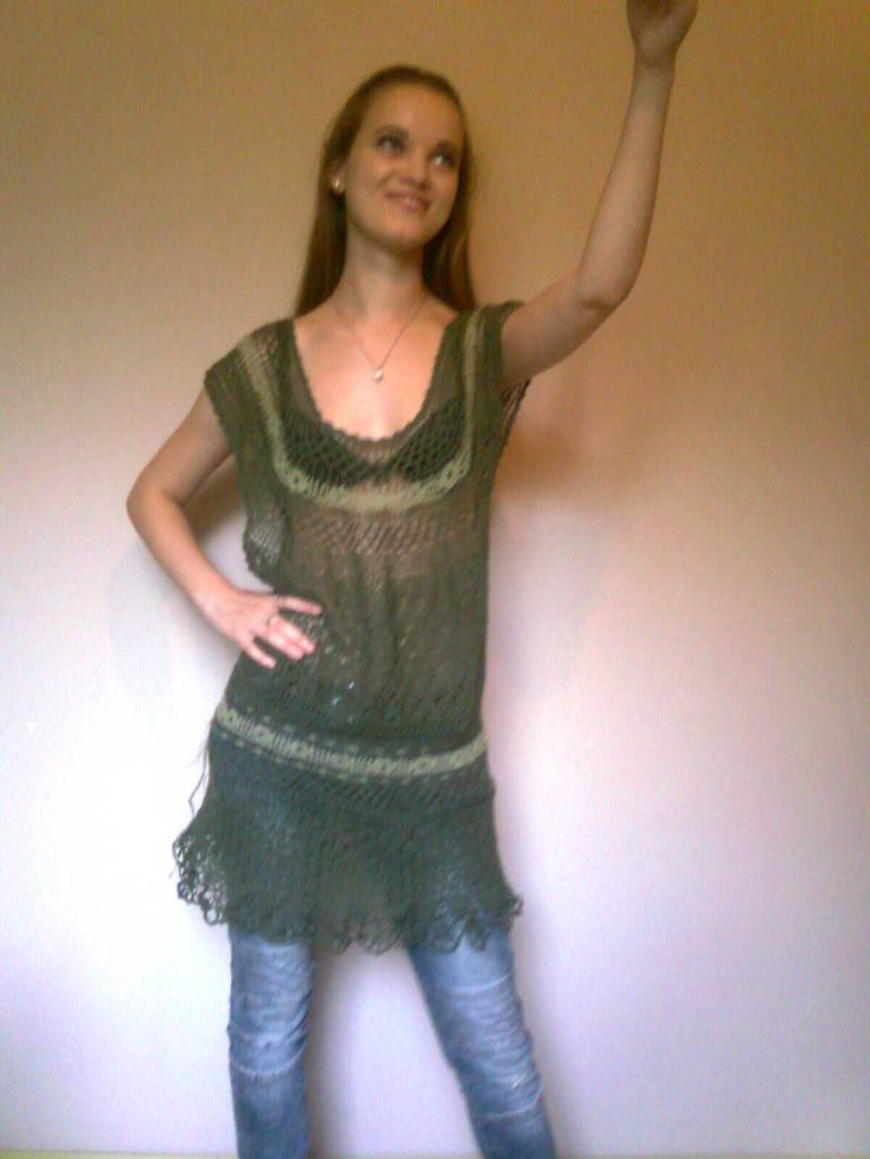 Gehäkelte Leinen Tunika von Danuteja