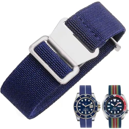 Nylon Elastisches Uhrenarmbänder,Militärisches,Parachute,Ersatz armband aus Stoff,mit Haken, Schnalle, Schwarz/Silber, für Herren und Damen, 10 Farben, 3 Größen 18/20/22 mm Nylon Elastisches Uhrenarmbänder,Militärisches,Parachute,Ersatz armband aus Stoff,mit Haken, Schnalle, Schwarz/Silber, für Herren und Damen, 10 Farben, 3 Größen 18/20/22 mm von Danxancy