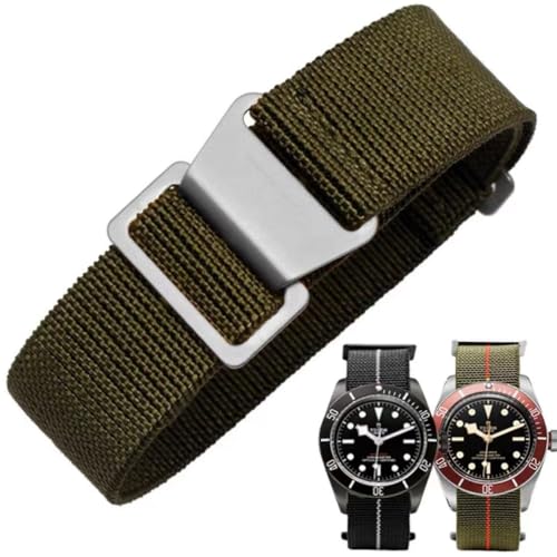 Nylon Elastisches Uhrenarmbänder,Militärisches,Parachute,Ersatz armband aus Stoff,mit Haken, Schnalle, Schwarz/Silber, für Herren und Damen, 10 Farben, 3 Größen 18/20/22 mm Nylon Elastisches Uhrenarmbänder,Militärisches,Parachute,Ersatz armband aus Stoff,mit Haken, Schnalle, Schwarz/Silber, für Herren und Damen, 10 Farben, 3 Größen 18/20/22 mm von Danxancy