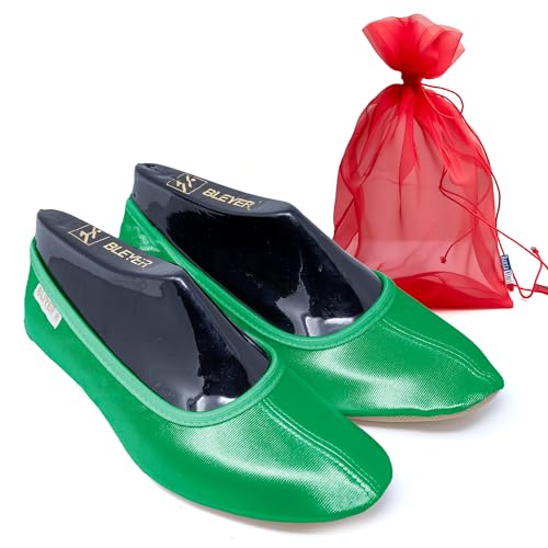 DanzaVinci Bundle Bleyer Gymnastikschuhe 6541 mit Chiffonbeutel, Grün, 35, Schläppchen aus Satin für Kinder und Erwachsene, Turnschläppchen rutschfest DanzaVinci Bundle Bleyer Gymnastikschuhe 6541 mit Chiffonbeutel, Grün, 35, Schläppchen aus Satin für Kinder und Erwachsene, Turnschläppchen rutschfest von DanzaVinci