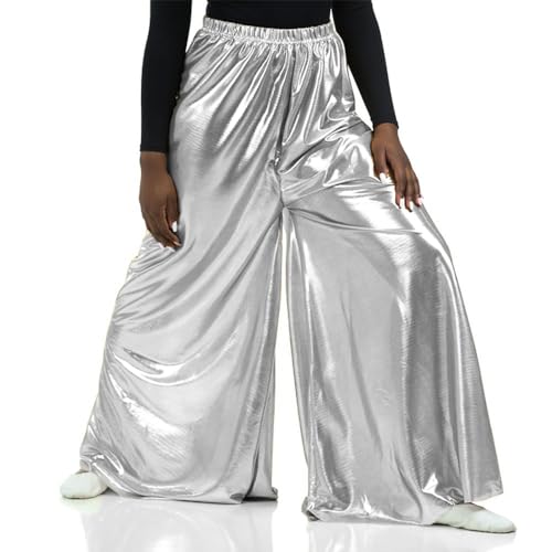 Danzcue Damen Celebration of Spirit Palazzo Hose, silber, 4X-Groß von Danzcue