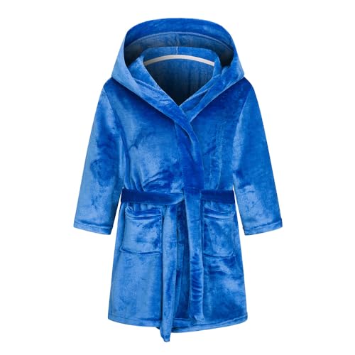 Daoba Kinder Bademantel mit Kapuze für Jungen Mädchen Morgenmantel Kuschelig Warmen Weichen Pyjamas Kleinkind Hoodie Roben von Daoba