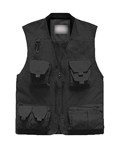 Outdoor-Weste Damen Herren Multi-Taschen Anglerweste Atmungsaktive Netzweste für Fotografie und Wandern von Daoba