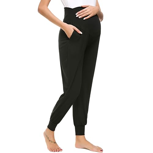 Umstandhose Baggy Freizeithose für Schwangere Schwangerschafts Schlafanzug Pyjamahose Jogginghose Lange Hosen Yogahose Damen von Daoba